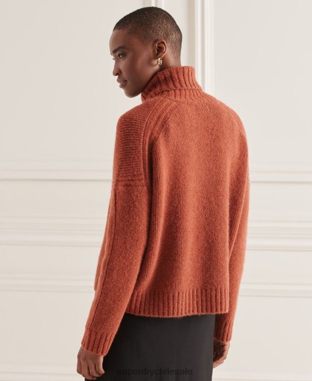 mujer Superdry naranja suéter grueso con cuello vuelto de Studios 2R68Z4004