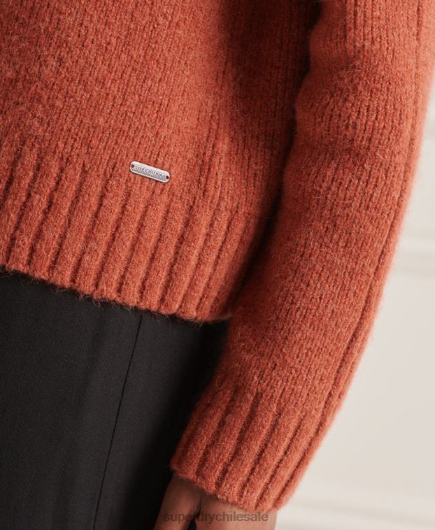 mujer Superdry naranja suéter grueso con cuello vuelto de Studios 2R68Z4004