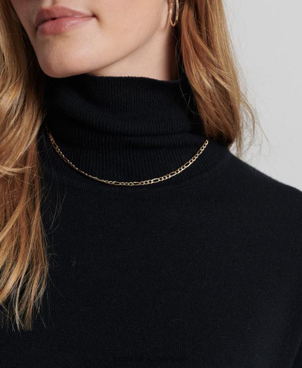 mujer Superdry negro suéter con cuello vuelto 2R68Z4029