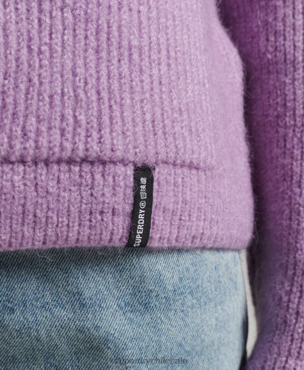 mujer Superdry púrpura cárdigan supersuave esencial 2R68Z3968