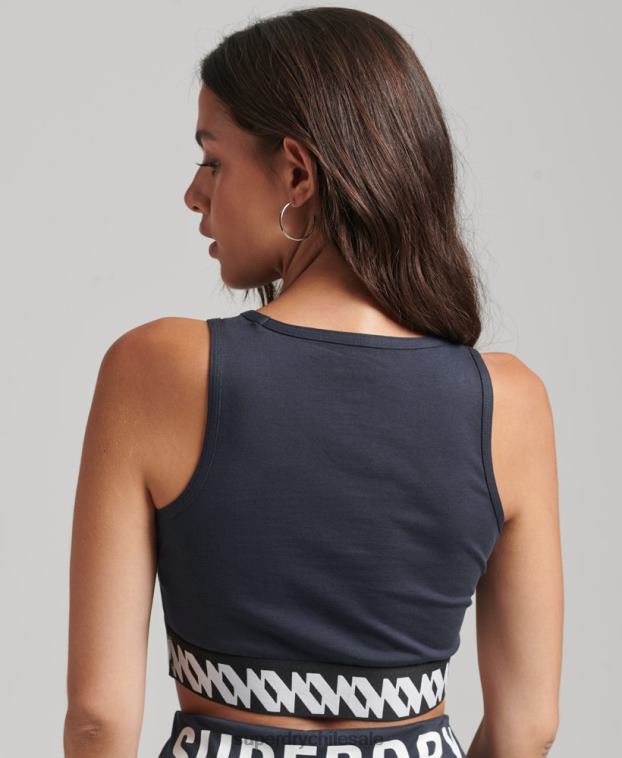 mujer Superdry Armada top tipo brasier elástico con logo gráfico 2R68Z6532