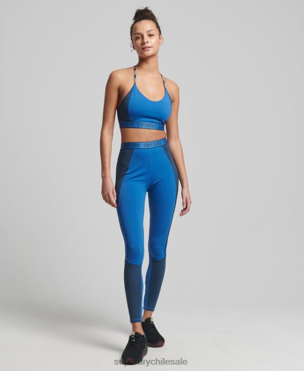 mujer Superdry azul Sujetador elástico Train de impacto medio 2R68Z4198