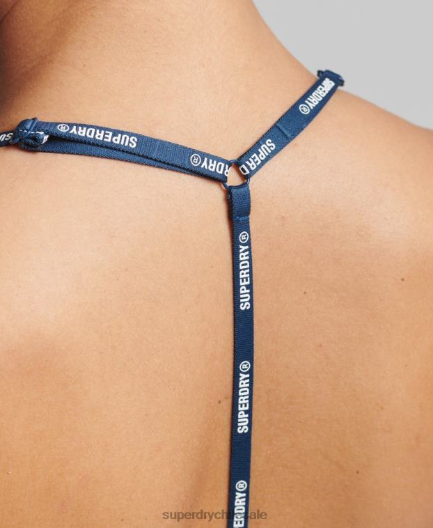mujer Superdry azul Sujetador elástico Train de impacto medio 2R68Z4198