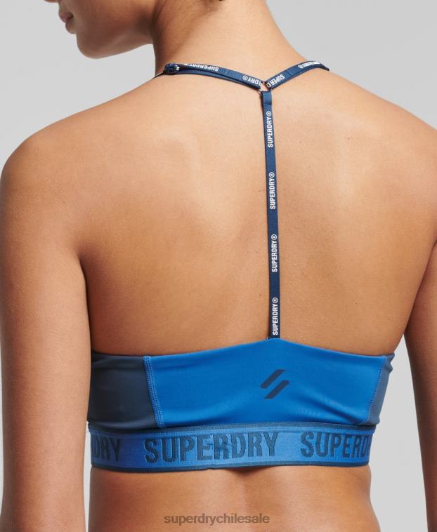 mujer Superdry azul Sujetador elástico Train de impacto medio 2R68Z4198
