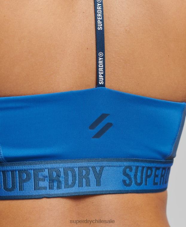mujer Superdry azul Sujetador elástico Train de impacto medio 2R68Z4198
