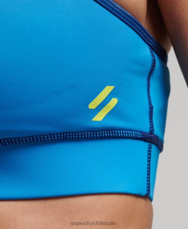 mujer Superdry azul claro sujetador esencial de entrenamiento 2R68Z6340