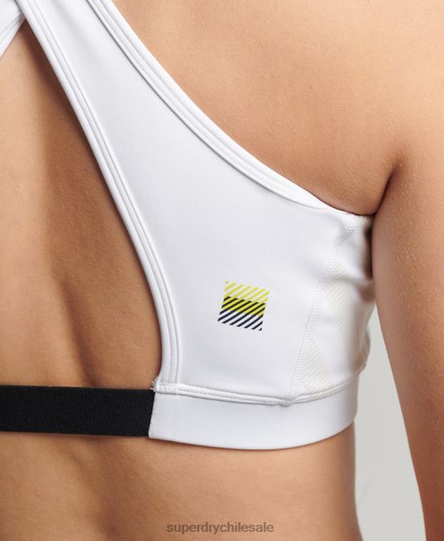 mujer Superdry blanco sujetador con cierre de impacto medio de tren 2R68Z4208