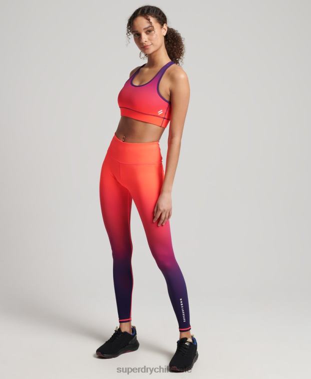 mujer Superdry coral sujetador esencial de entrenamiento 2R68Z4201