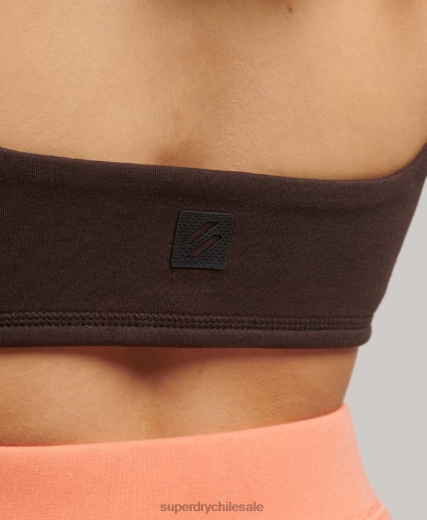 mujer Superdry marrón parte superior del sujetador de tecnología 2R68Z2997