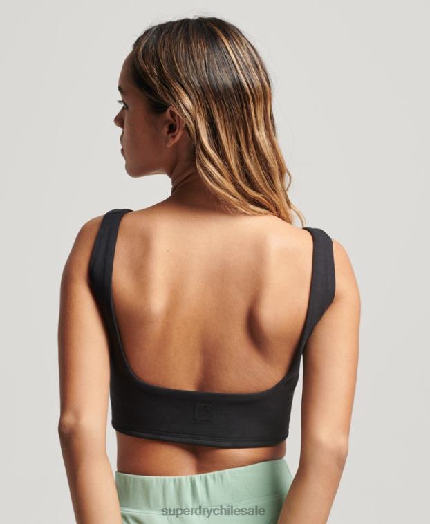 mujer Superdry negro parte superior del sujetador de tecnología 2R68Z2947