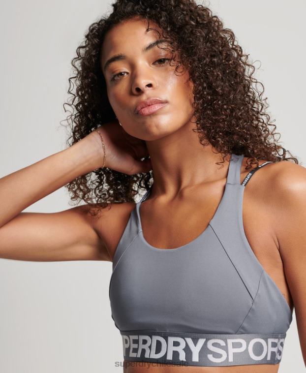 mujer Superdry púrpura sujetador elástico con la marca del tren 2R68Z4192