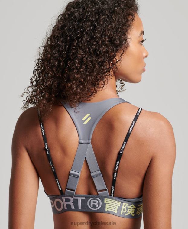 mujer Superdry púrpura sujetador elástico con la marca del tren 2R68Z4192