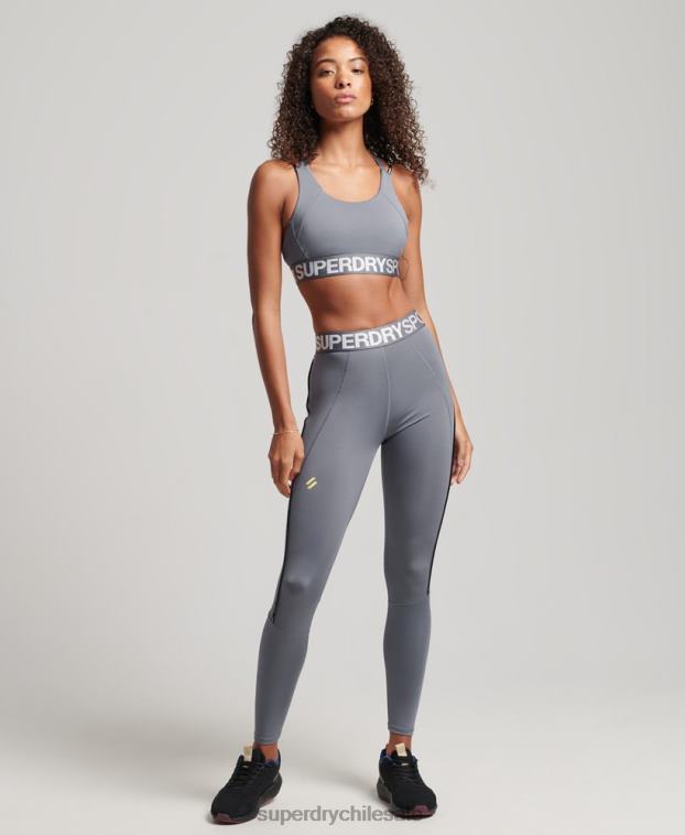 mujer Superdry púrpura sujetador elástico con la marca del tren 2R68Z4192