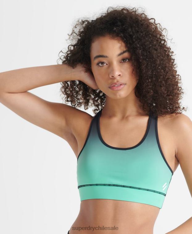mujer Superdry turquesa sujetador esencial de entrenamiento 2R68Z4203