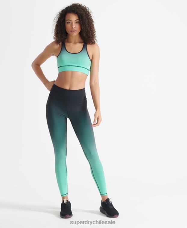 mujer Superdry turquesa sujetador esencial de entrenamiento 2R68Z4203