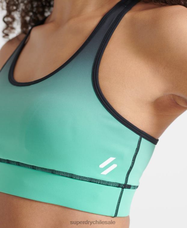 mujer Superdry turquesa sujetador esencial de entrenamiento 2R68Z4203