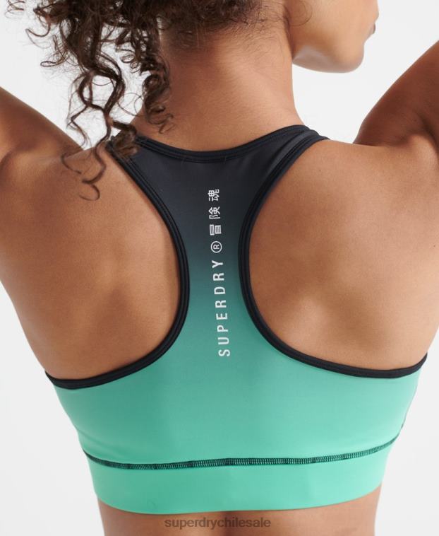 mujer Superdry turquesa sujetador esencial de entrenamiento 2R68Z4203