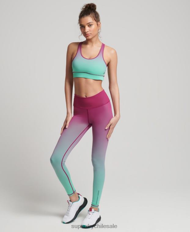 mujer Superdry turquesa sujetador esencial de entrenamiento 2R68Z6345