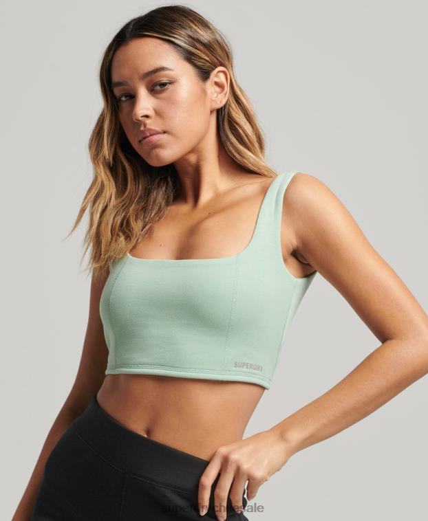 mujer Superdry verde parte superior del sujetador de tecnología 2R68Z2998