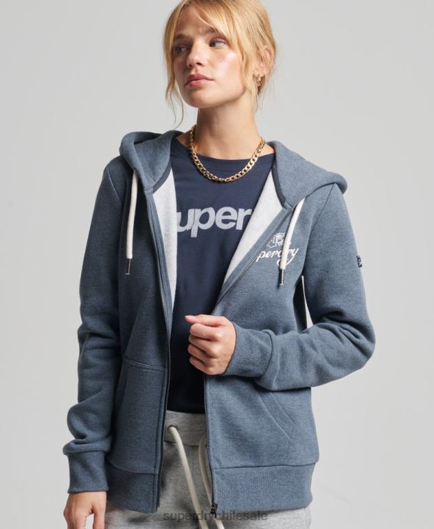 mujer Superdry Armada orgullo vintage en sudadera artesanal con cremallera 2R68Z6123