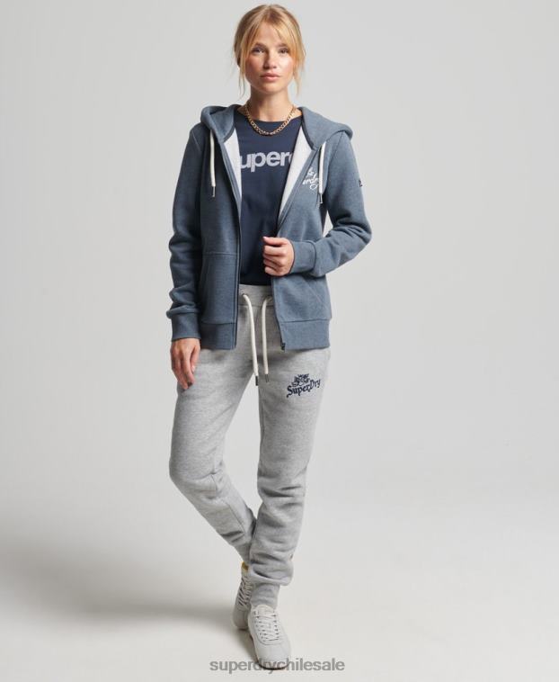 mujer Superdry Armada orgullo vintage en sudadera artesanal con cremallera 2R68Z6123
