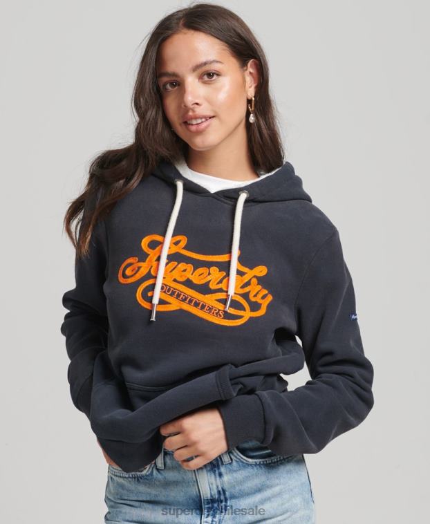 mujer Superdry Armada orgullo y artesanía sudadera con capucha 2R68Z3378
