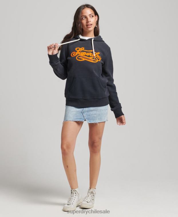 mujer Superdry Armada orgullo y artesanía sudadera con capucha 2R68Z3378