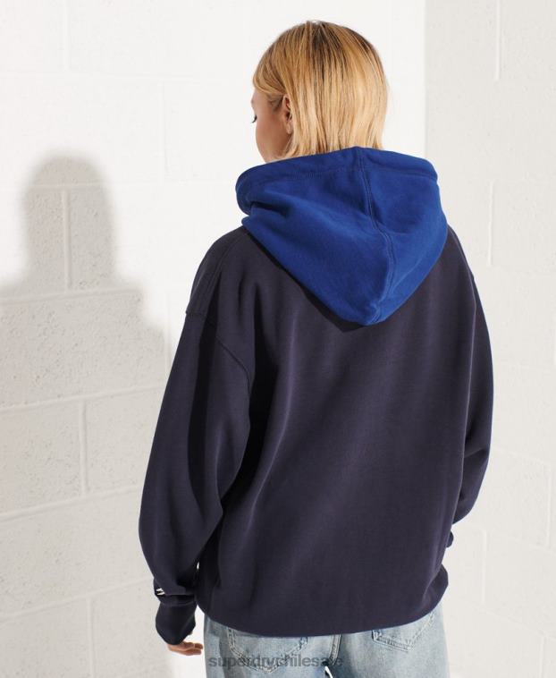 mujer Superdry Armada sudadera con capucha extragrande Varsity Arch 2R68Z3377