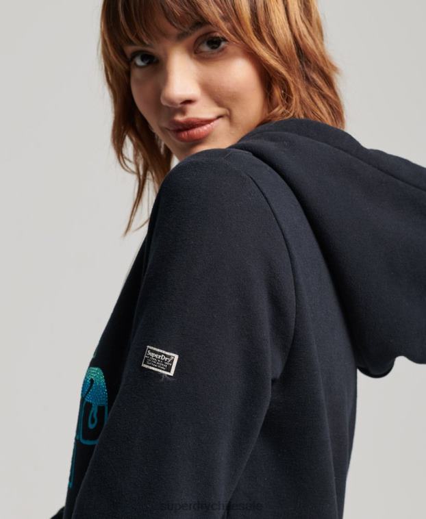 mujer Superdry Armada sudadera con capucha y detalles 2R68Z2160