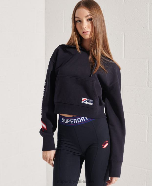 mujer Superdry Armada sudadera con capucha y gráfico de código 2R68Z3489