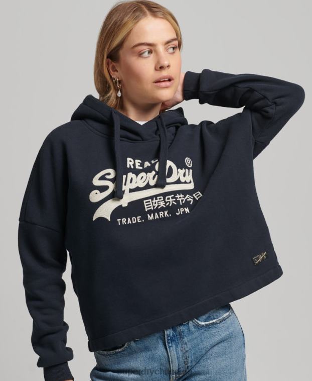 mujer Superdry Armada sudadera con capucha y logo vintage 2R68Z5864