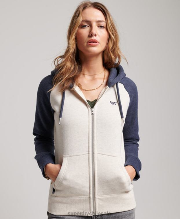 mujer Superdry Armada sudadera con capucha y logo vintage bordado 2R68Z3272