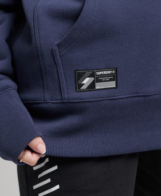 mujer Superdry Armada sudadera con capucha y micro logo 2R68Z5885