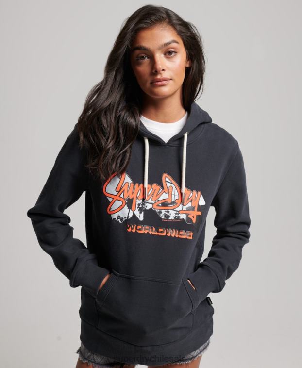 mujer Superdry Armada sudadera con capucha y relleno de fotografía 2R68Z5851