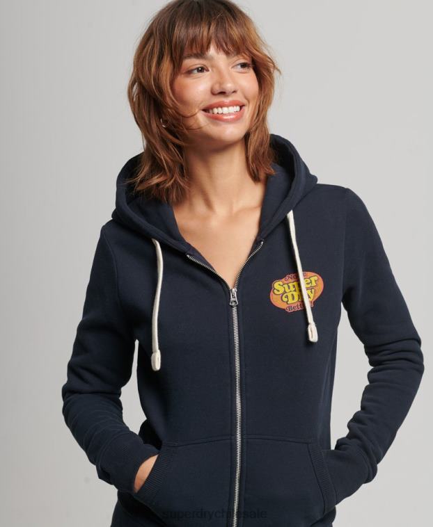 mujer Superdry Armada sudadera con cremallera vintage cooper nostálgico 2R68Z5936