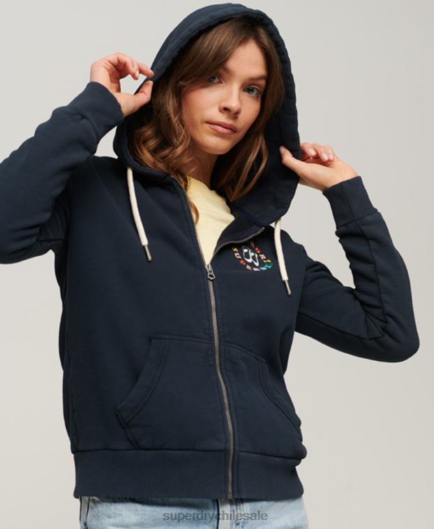 mujer Superdry Armada sudadera con cremallera y arcoíris 2R68Z2068