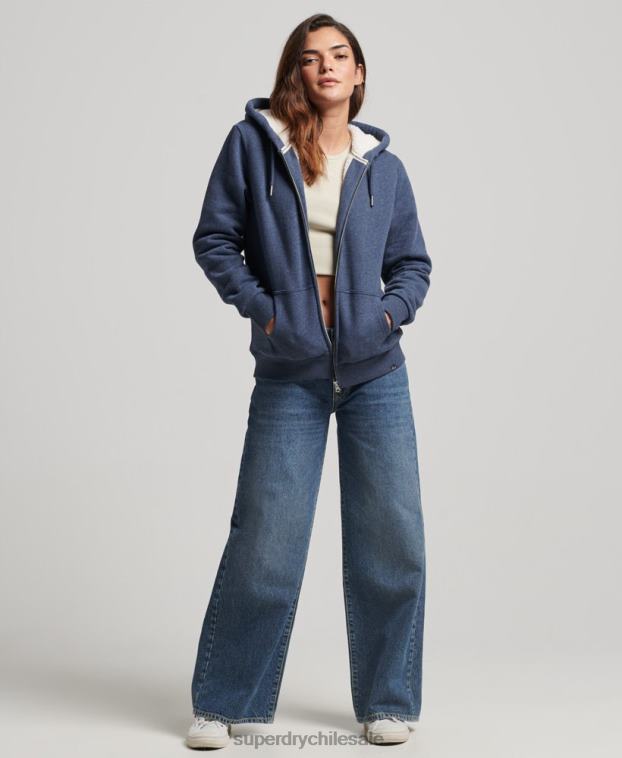 mujer Superdry Armada sudadera con cremallera y forro de borreguito esencial 2R68Z5748