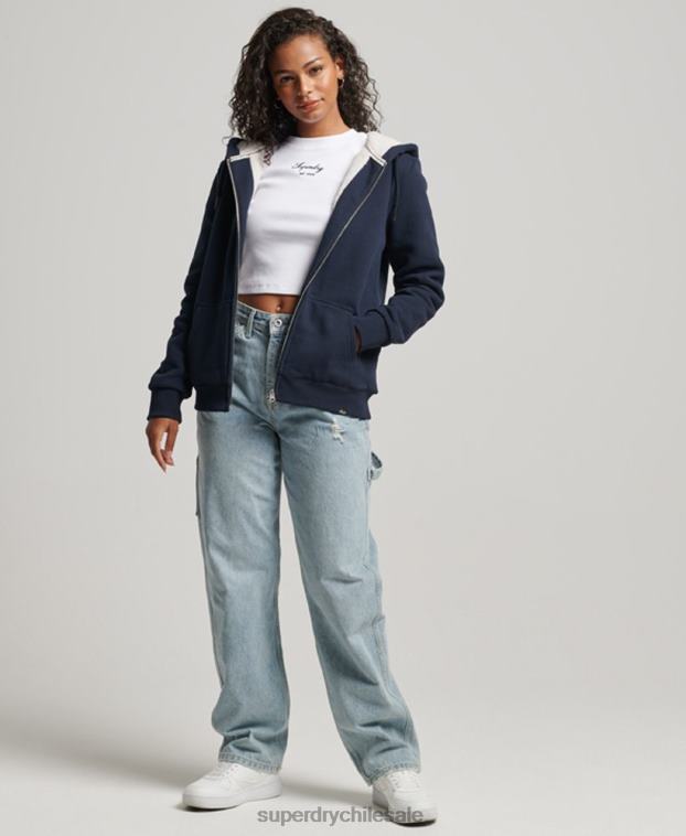 mujer Superdry Armada sudadera con cremallera y forro de borreguito esencial 2R68Z5755