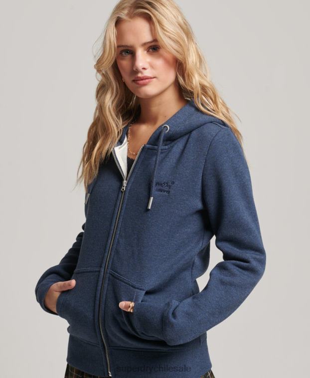 mujer Superdry Armada sudadera con cremallera y logo bordado 2R68Z3324