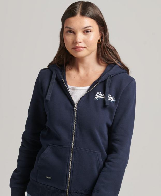 mujer Superdry Armada sudadera con cremallera y logo vintage 2R68Z6155