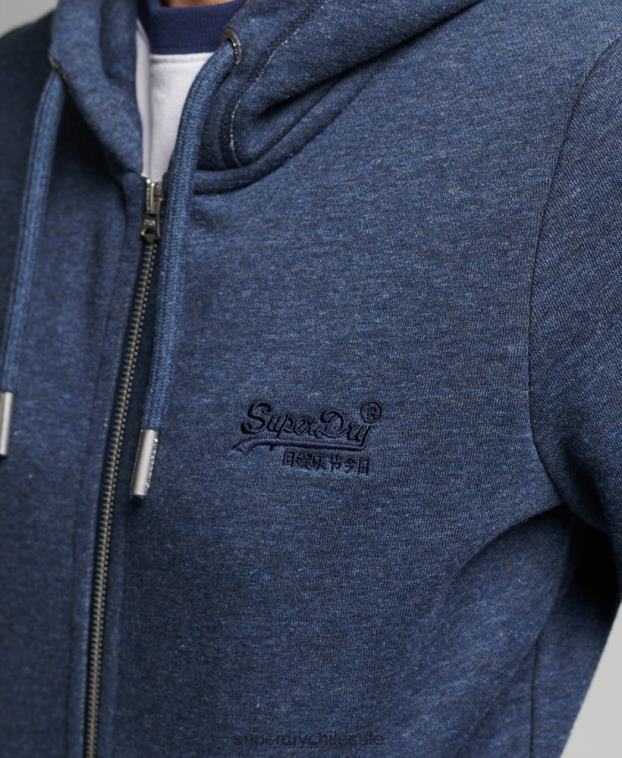 mujer Superdry Armada sudadera con cremallera y logo vintage de algodón orgánico 2R68Z3421