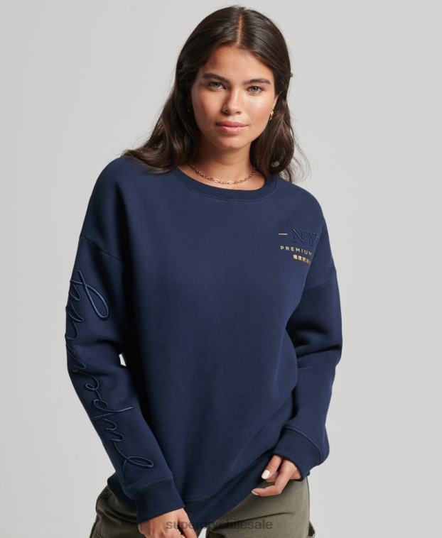 mujer Superdry Armada sudadera con cuello redondo 2R68Z5879
