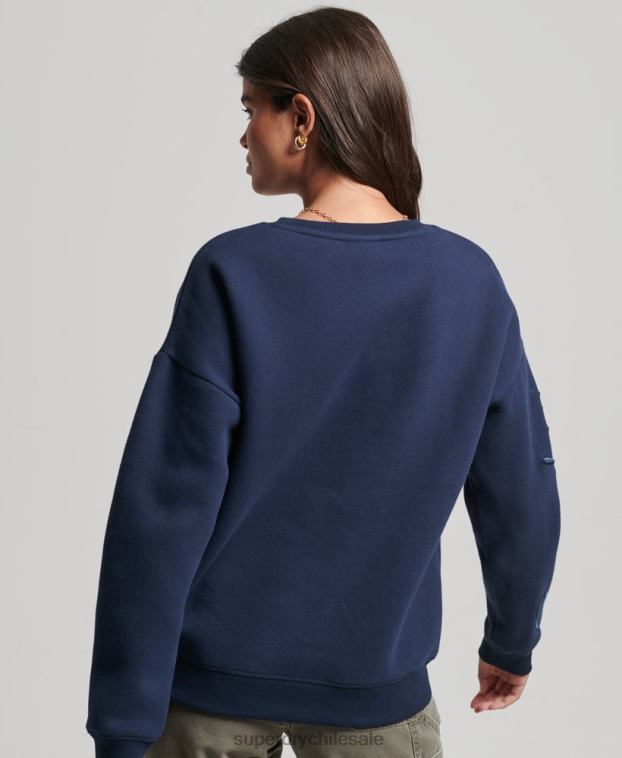 mujer Superdry Armada sudadera con cuello redondo 2R68Z5879