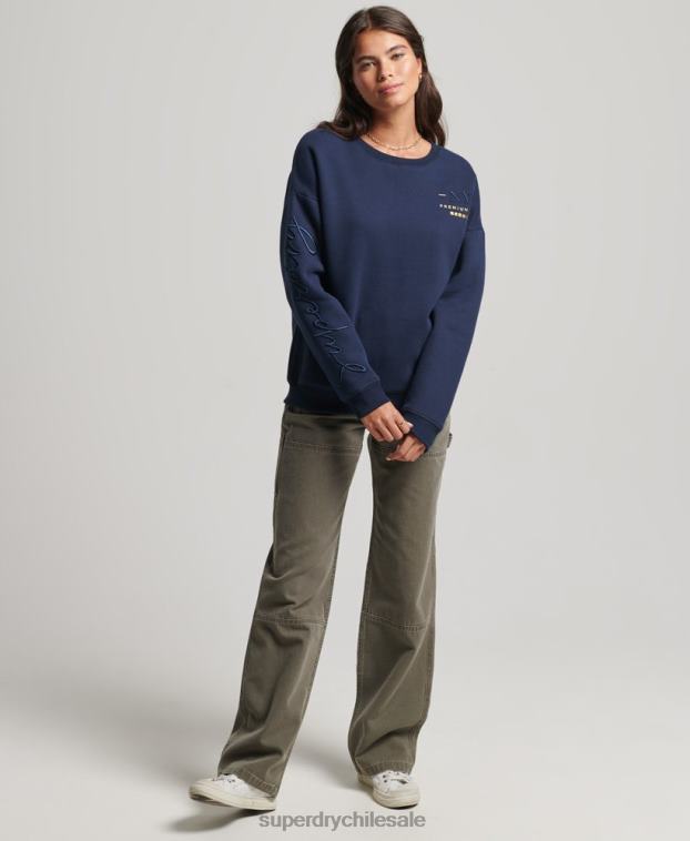 mujer Superdry Armada sudadera con cuello redondo 2R68Z5879