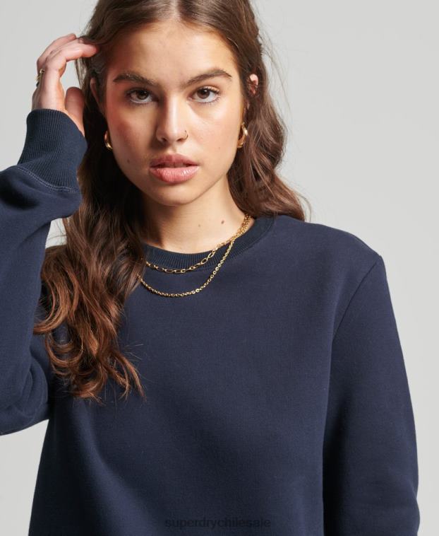 mujer Superdry Armada sudadera con cuello redondo vintage de algodón orgánico 2R68Z6157