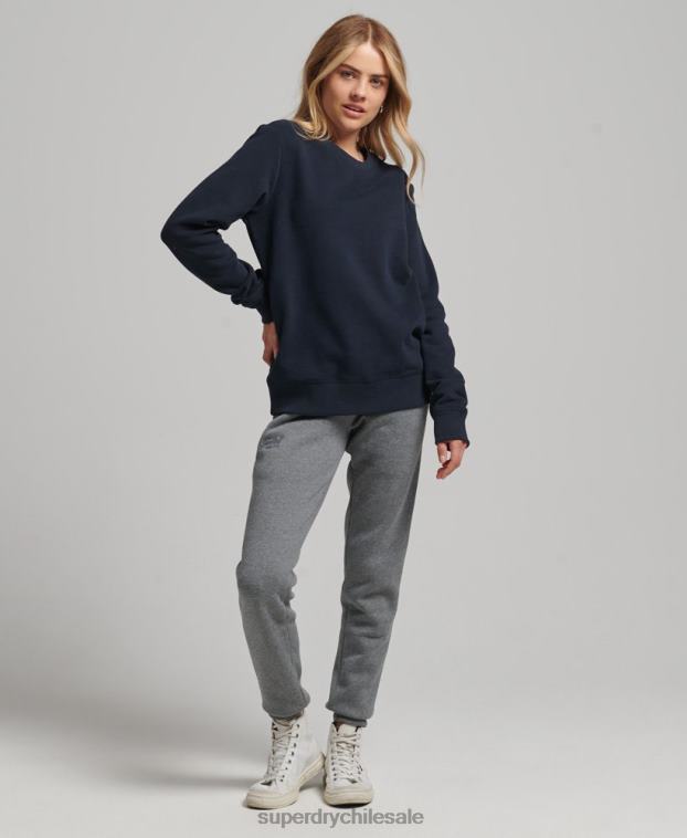 mujer Superdry Armada sudadera con cuello redondo y logo esencial de algodón orgánico 2R68Z6115