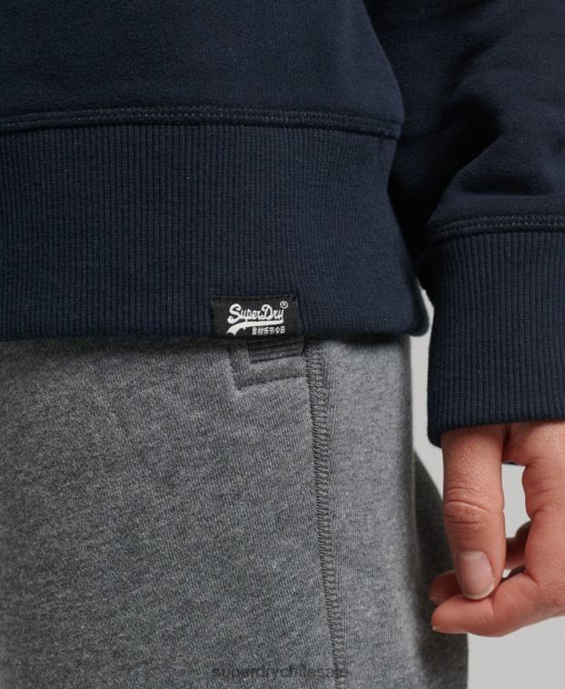 mujer Superdry Armada sudadera con cuello redondo y logo esencial de algodón orgánico 2R68Z6115