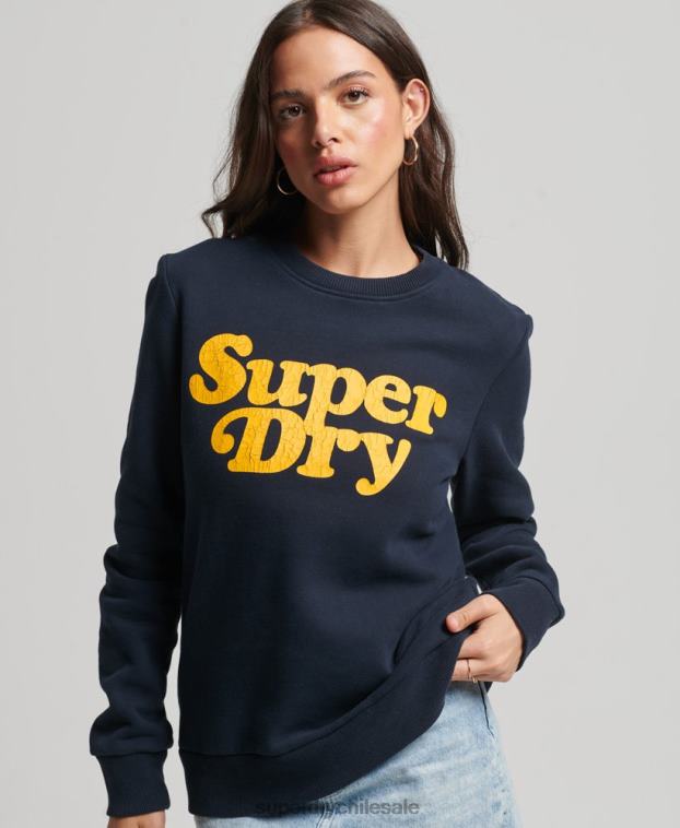 mujer Superdry Armada sudadera cooper clásica con logo de los años 70 2R68Z5854