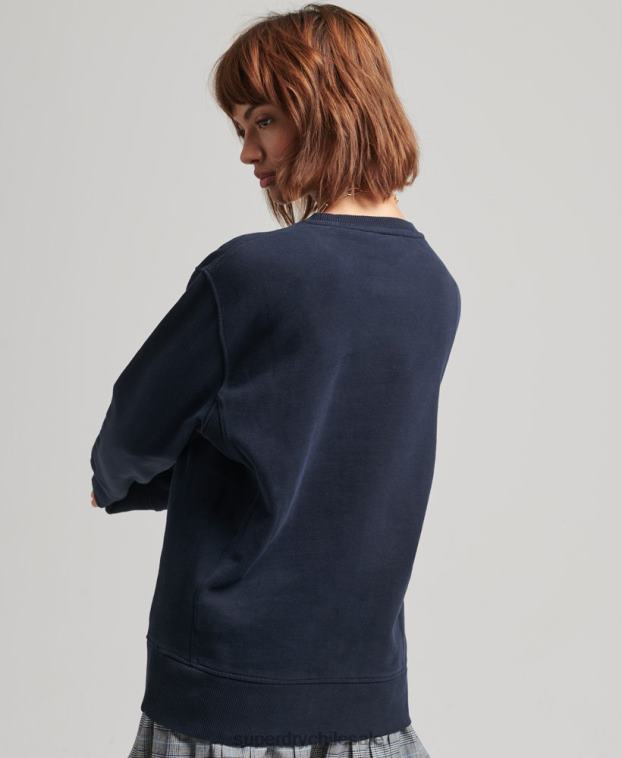 mujer Superdry Armada sudadera extragrande con gráfico universitario 2R68Z6161
