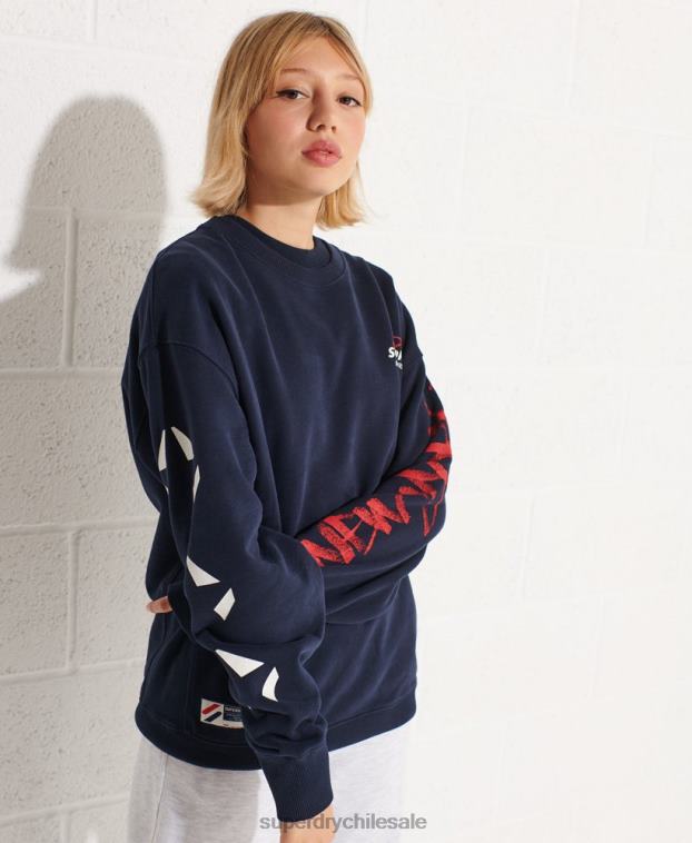 mujer Superdry Armada sudadera oversize con cuello redondo 2R68Z5832